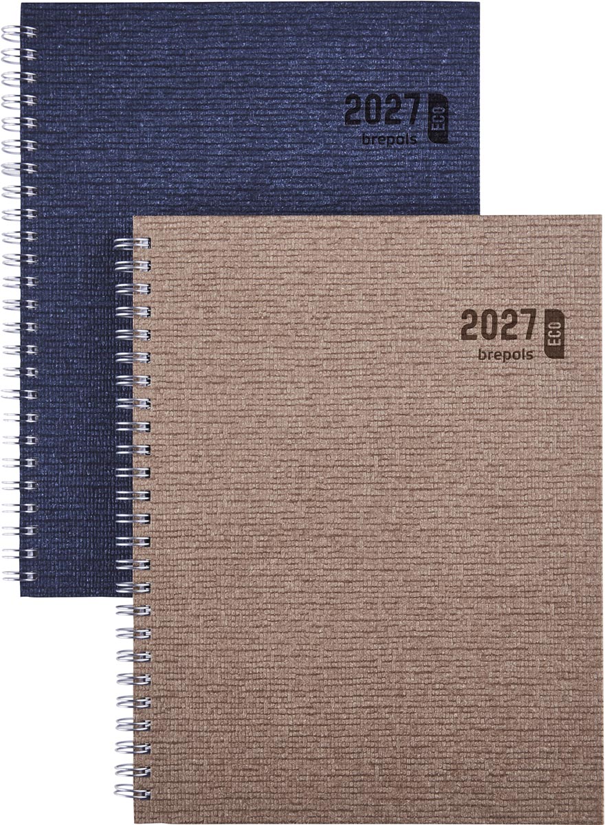 Brepols agenda Ecotiming, Kazar, assorti, 2027, spiraalgebonden