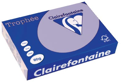 Clairefontaine Trophée Pastel A4, 80 g, 500 vel, lila