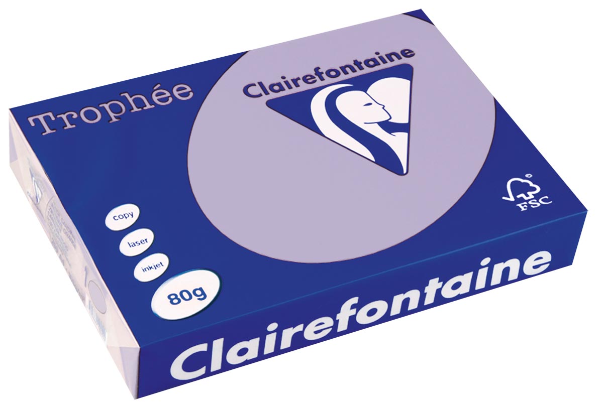 Clairefontaine TrophÃÂ©e gekleurd papier A4 80 g 500 vel lila