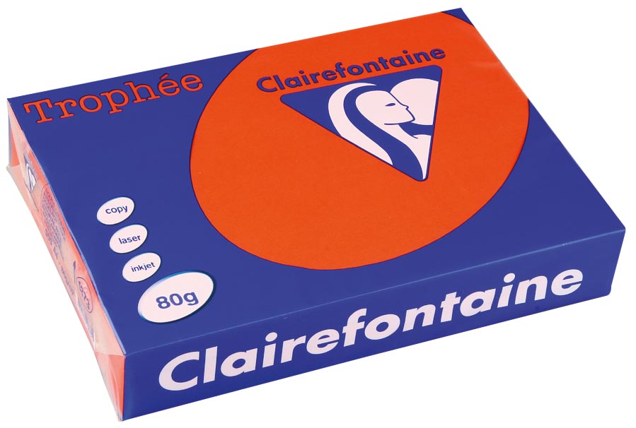 Clairefontaine TrophÃÂ©e Intens gekleurd papier A4 80 g 500 vel kardinaal rood