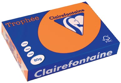 Clairefontaine Trophée Pastel A4, 80 g, 500 vel, oranje