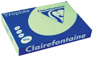 Clairefontaine Trophée Pastel, gekleurd papier, A3, 80 g, 250 vel, groen Clairefontaine Trophée Pastel, gekleurd papier, A3, 80 g, 250 vel, groen