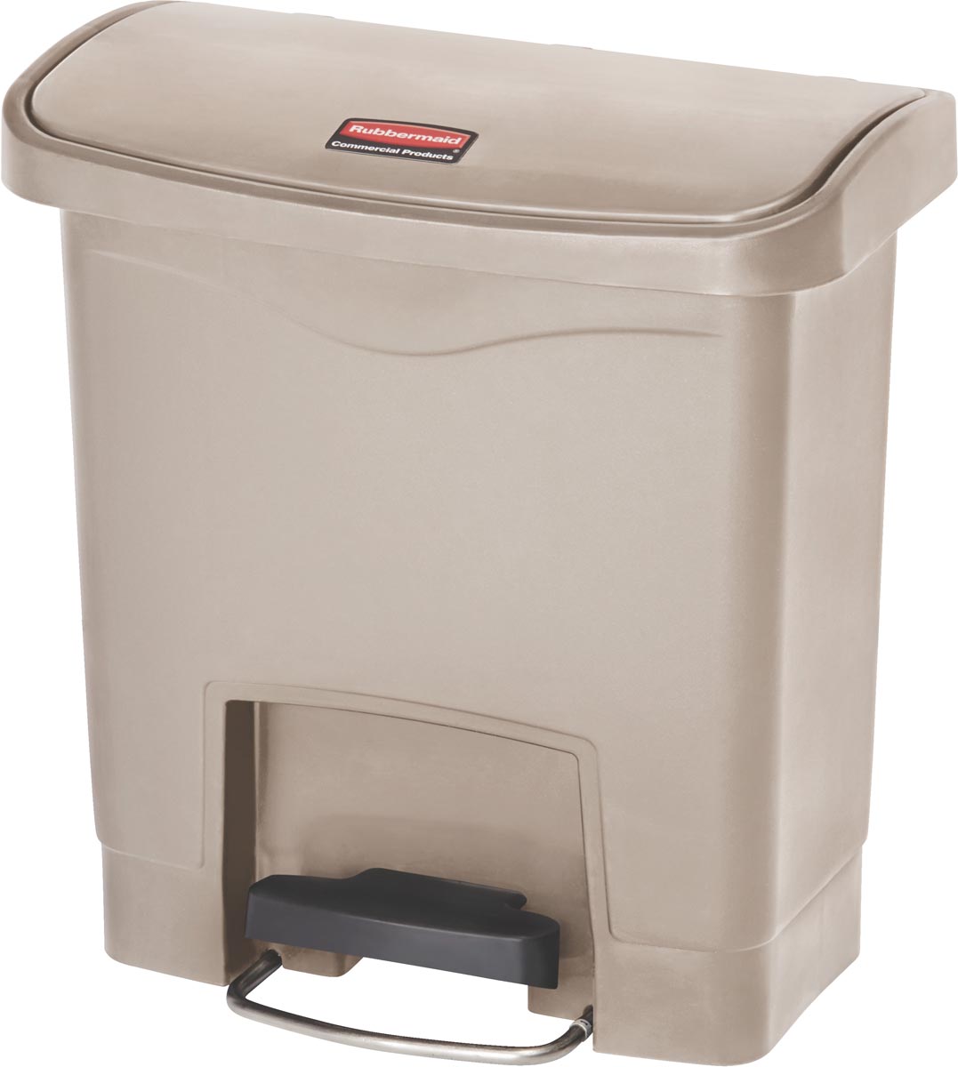 Rubbermaid Slim Jim Step-On-container Front Step, beige, 15 l