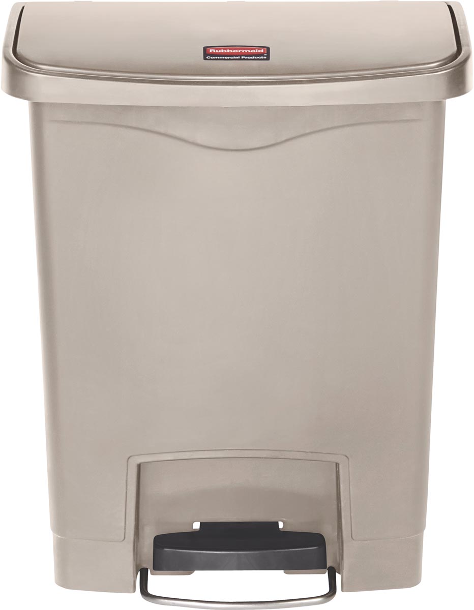 Rubbermaid Slim Jim Step-On-container Front Step, beige, 30 l