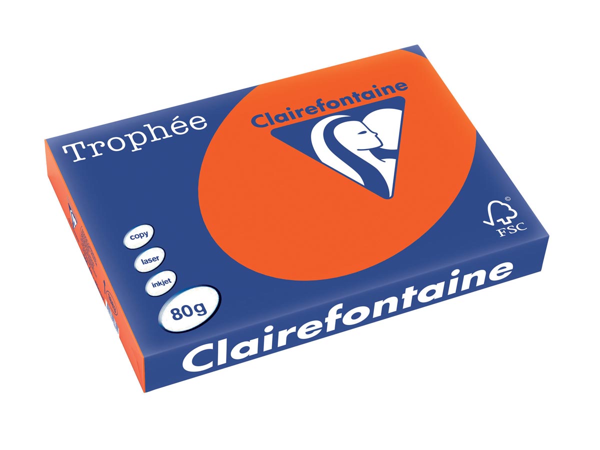 Clairefontaine Trophée Intens A3, 80 g, 500 vel, kardinaalrood