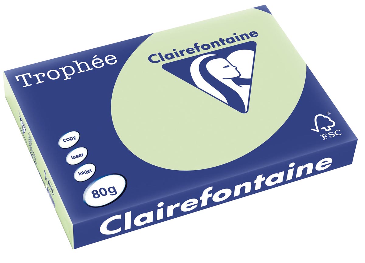 Clairefontaine Trophée Pastel gekleurd papier A3 80 g 500 vel golfgroen
