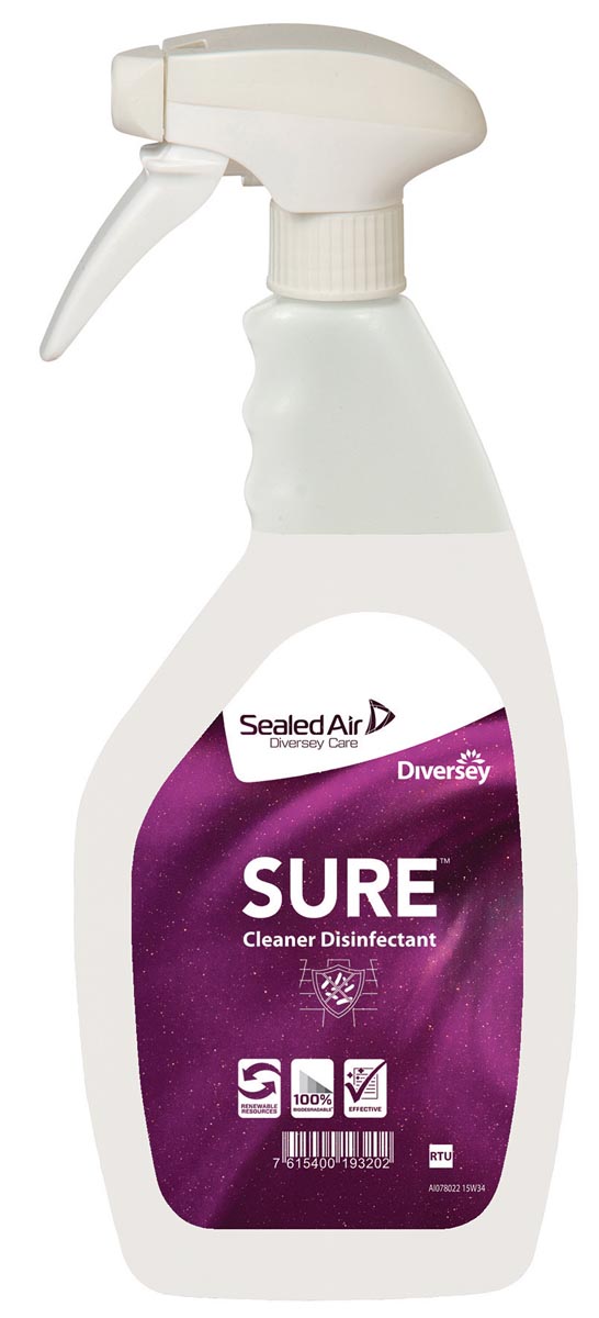Diversey desinfecteermiddel Sure, flacon van 750 ml