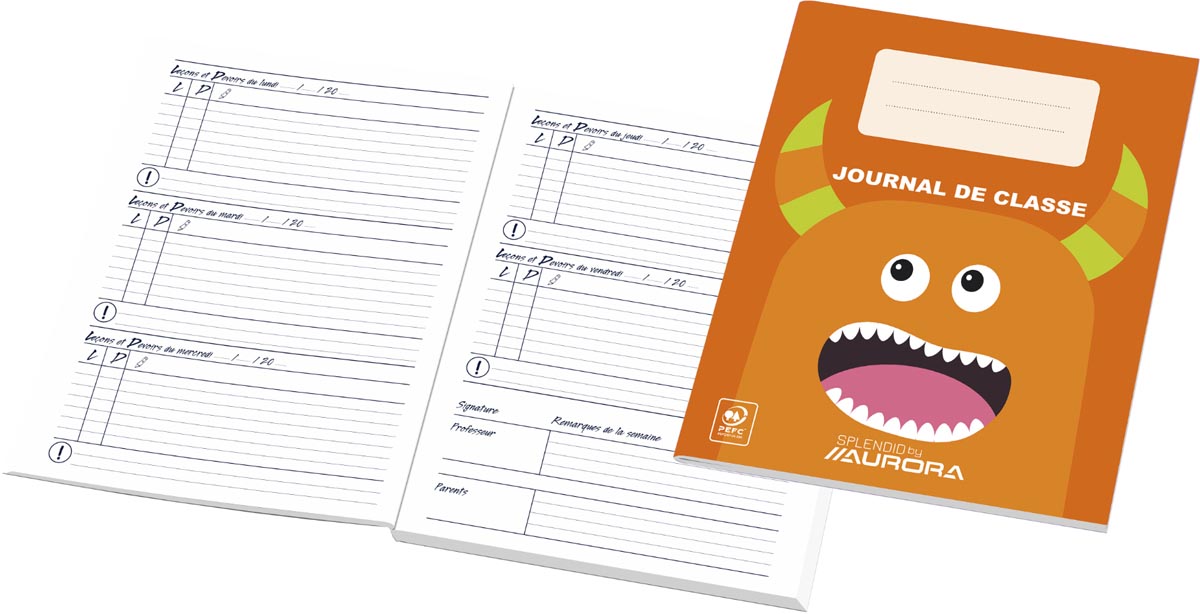 Aurora schoolagenda Franstalig, eeuwigdurend afbeelding