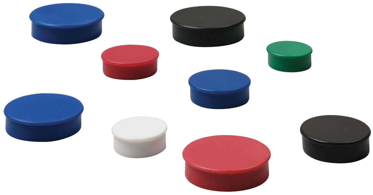 Nobo magneten, 38 mm, zwart, blister van 4 stuks afbeelding