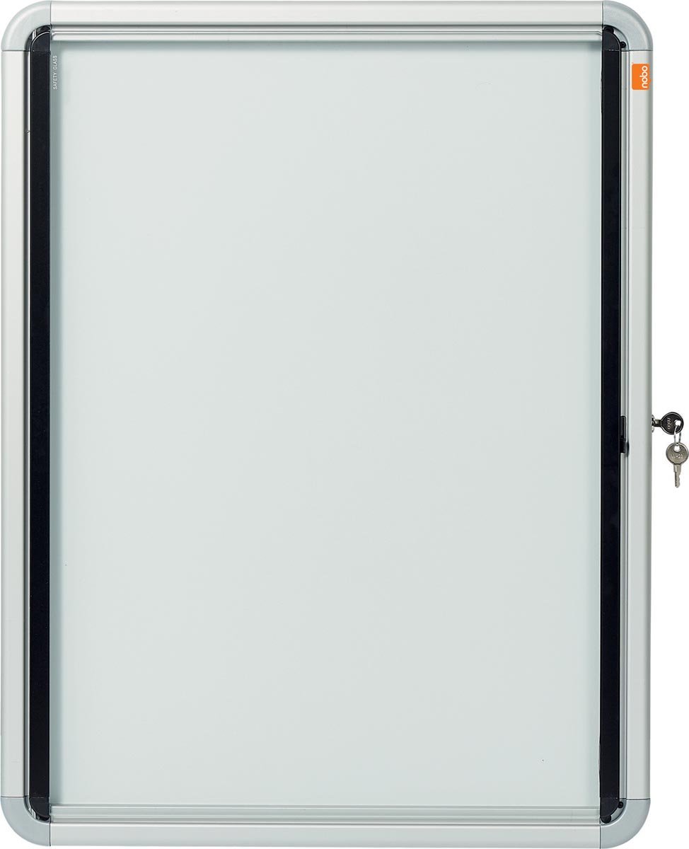 Nobo Premium Plus binnenvitrine, draaideur met slot, magnetisch, 4 x A4 afbeelding