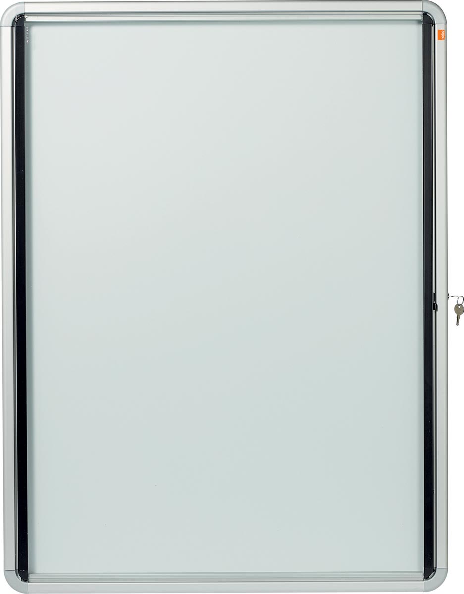 Nobo Premium Plus buitenvitrine, draaideur met slot, magnetisch, 9 x A4 afbeelding