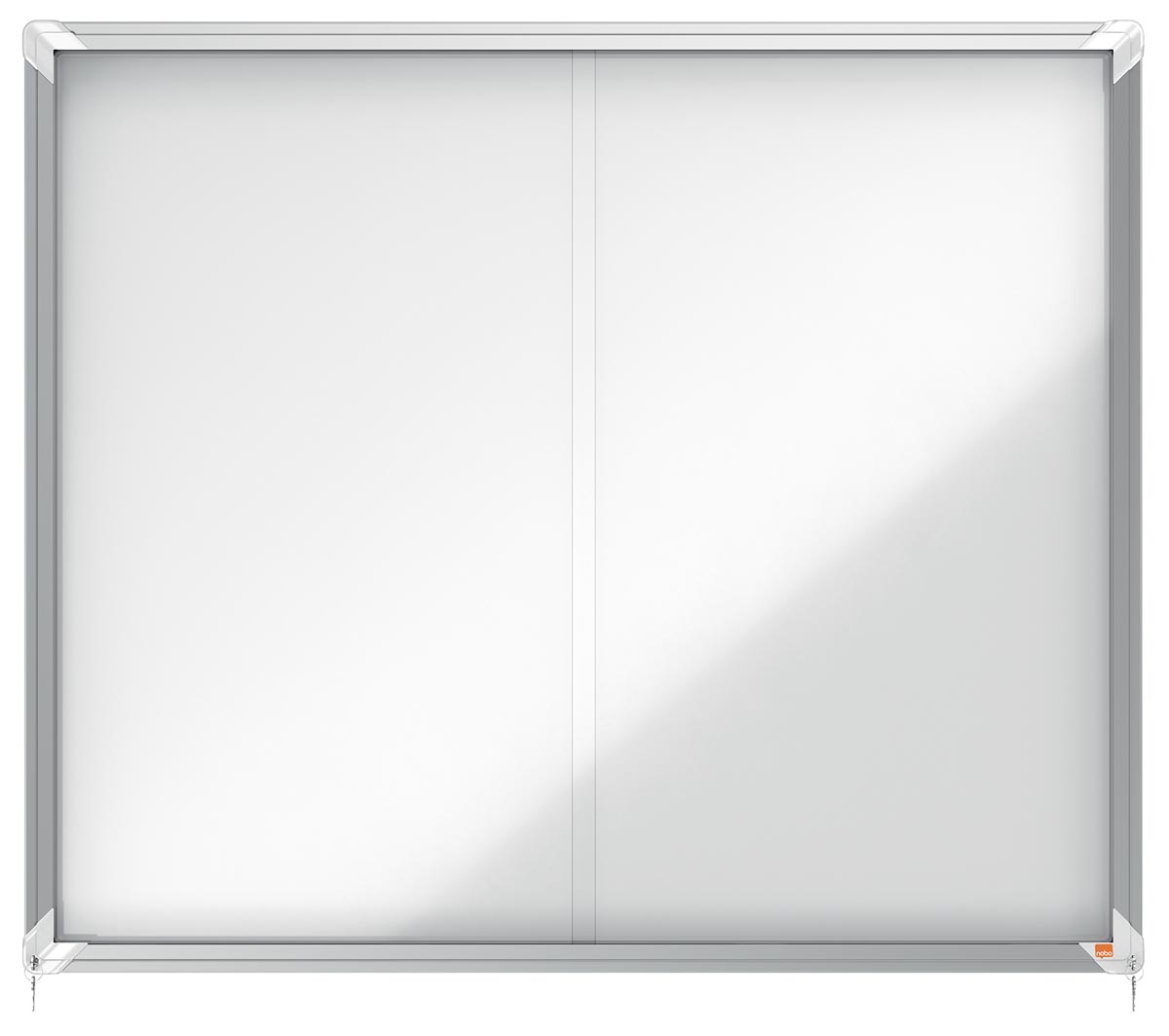 Nobo Premium Plus binnenvitrine, schuifdeuren met hoekslot, magnetisch, 15 x A4 afbeelding