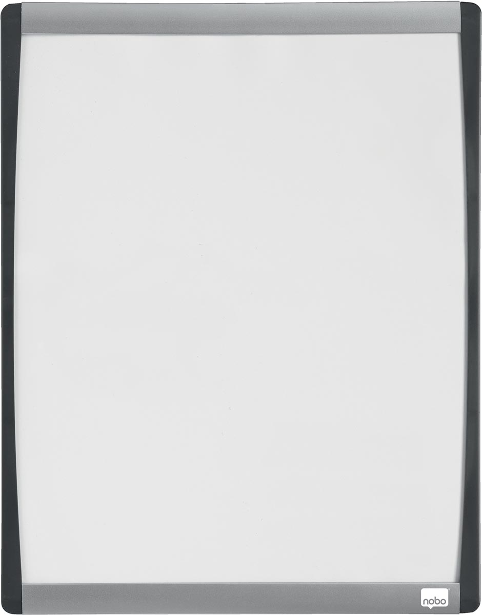 Nobo Mini whiteboard, magnetisch, met gebogen frame, zwart, 33,5 x 28 cm afbeelding