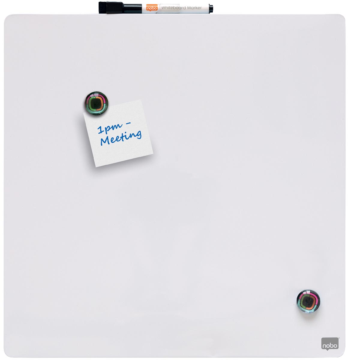 Nobo Mini whiteboard, magnetisch, tegel zonder lijst, 36 x 36 cm afbeelding