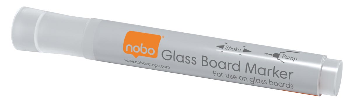 Nobo glasbordstift, wit, pak van 4
