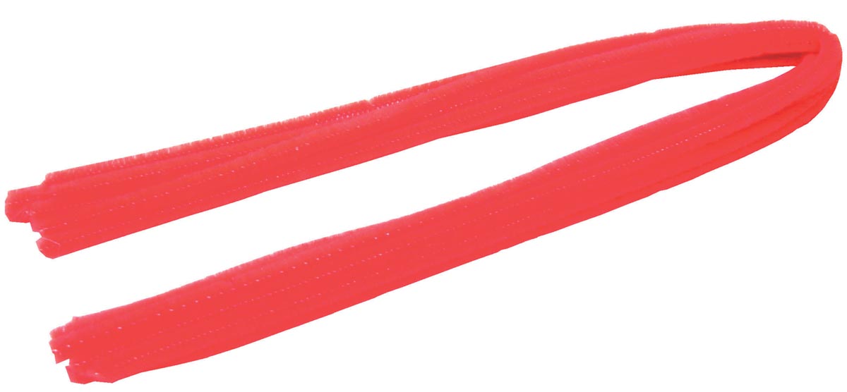 Bouhon chenilledraad rood, pak van 10 stuks afbeelding