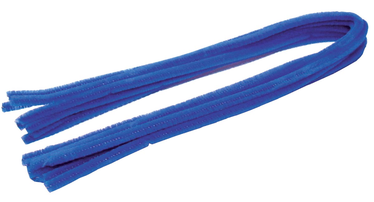 Bouhon chenilledraad blauw, pak van 10 stuks