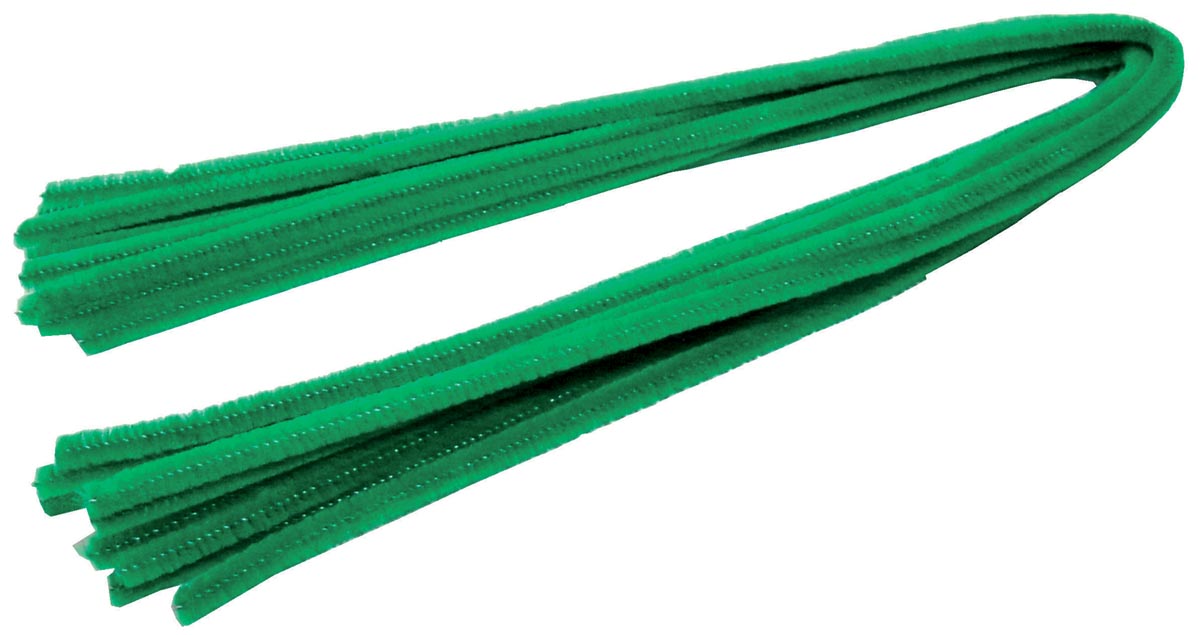 Bouhon chenilledraad groen, pak van 10 stuks afbeelding