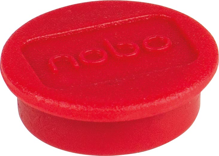 Nobo magneten voor whiteboard diameter van 13 mm, pak van 10 stuks, rood Nobo magneten voor whiteboard diameter van 13 mm, pak van 10 stuks, rood
