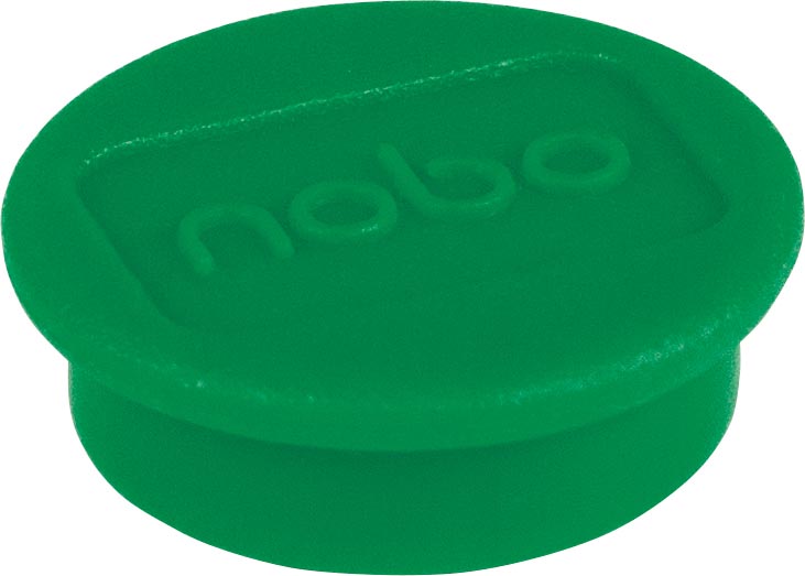 Nobo magneten voor whiteboard diameter van 13 mm, pak van 10 stuks, groen Nobo magneten voor whiteboard diameter van 13 mm, pak van 10 stuks, groen