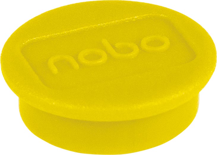 Nobo magneten voor whiteboard diameter van 24 mm, pak van 10 stuks, geel Nobo magneten voor whiteboard diameter van 24 mm, pak van 10 stuks, geel