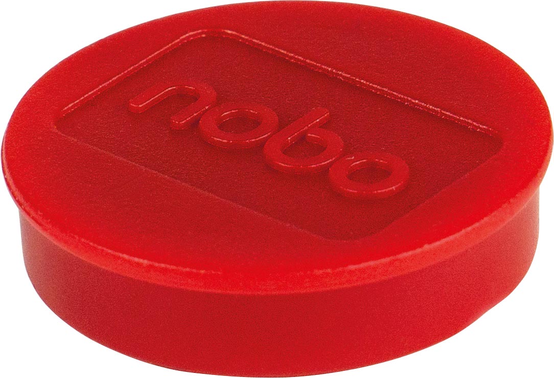 Nobo magneten voor whiteboard diameter van 32 mm, pak van 10 stuks, rood Nobo magneten voor whiteboard diameter van 32 mm, pak van 10 stuks, rood