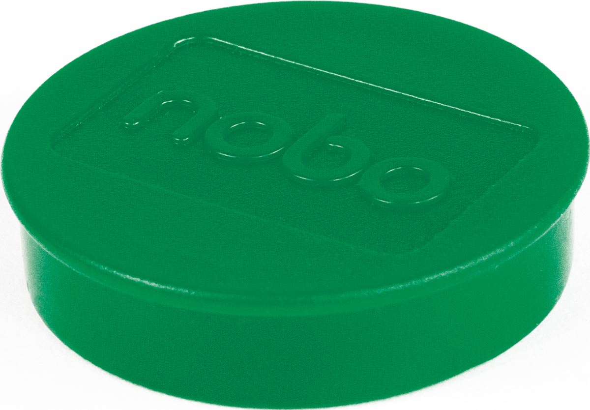 Nobo magneten voor whiteboard diameter van 38 mm, pak van 10 stuks, groen Nobo magneten voor whiteboard diameter van 38 mm, pak van 10 stuks, groen
