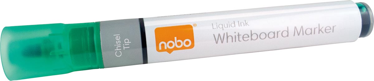 Nobo whiteboardmarker, beitelvormige punt, pak van 10 stuks, groen Nobo whiteboardmarker, beitelvormige punt, pak van 10 stuks, groen