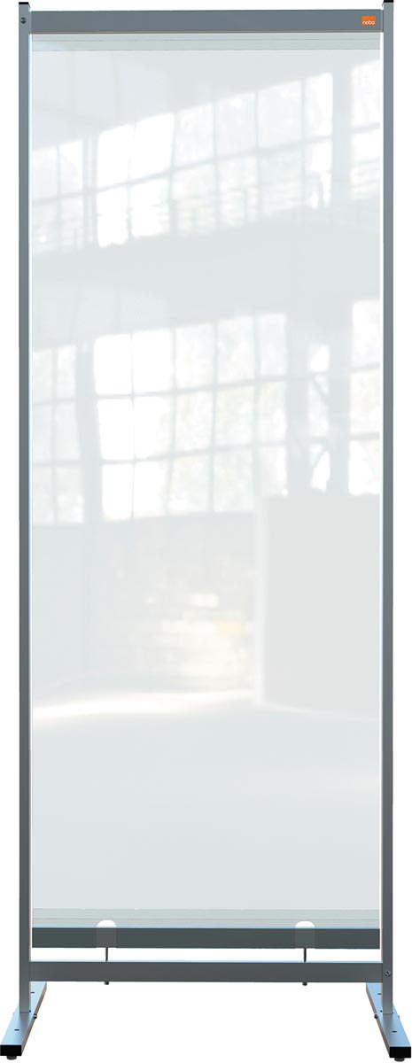 Nobo Premium Plus vrijstaande vloerscheidingspaneel, doorzichtig PVC, 780 x 2060 mm