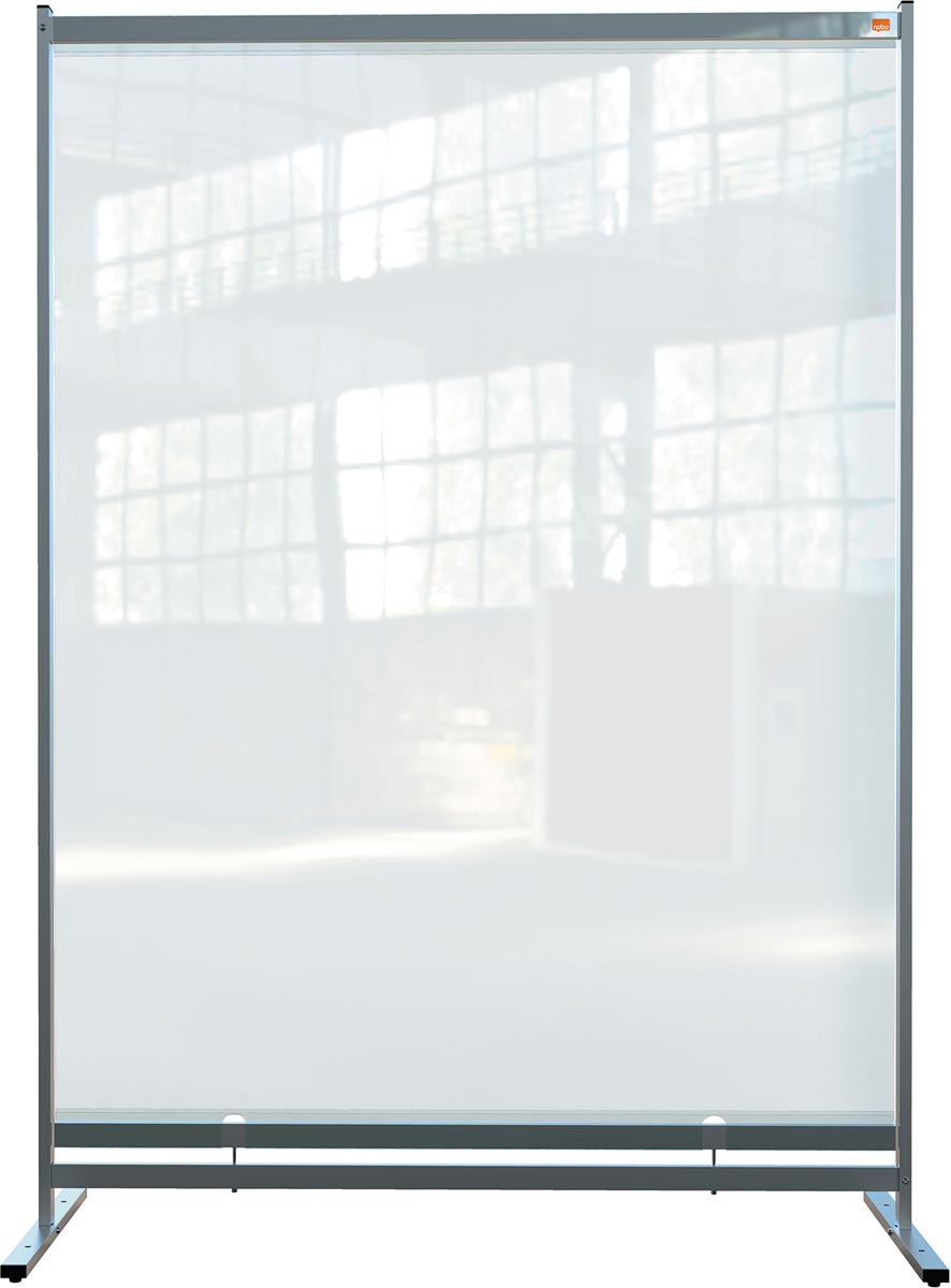 Nobo Premium Plus vrijstaande vloerscheidingspaneel, doorzichtig PVC, 1480 x 2060 mm