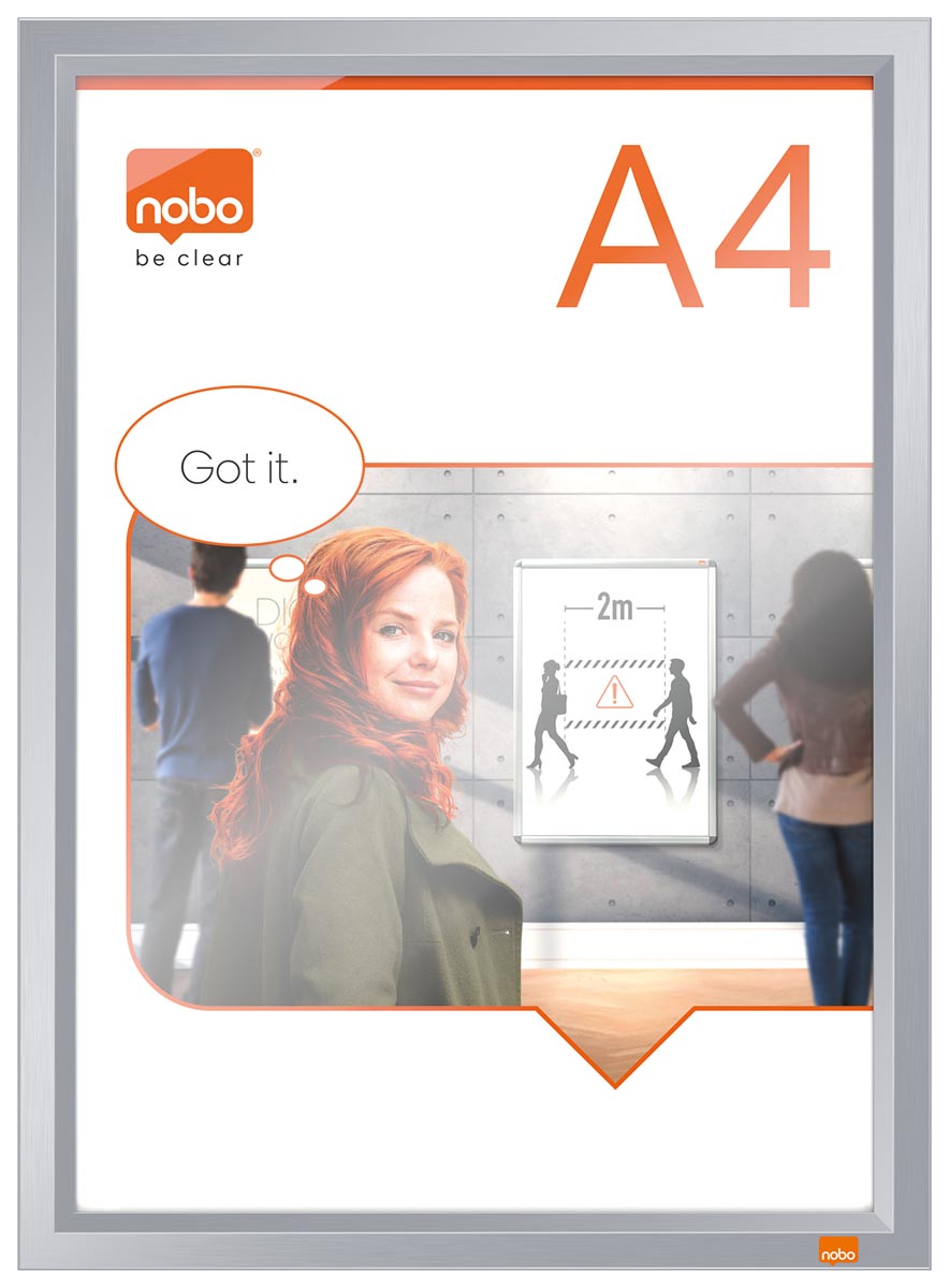 Nobo Impression clicklijst, ft A4, met geanodiseerd frame afbeelding