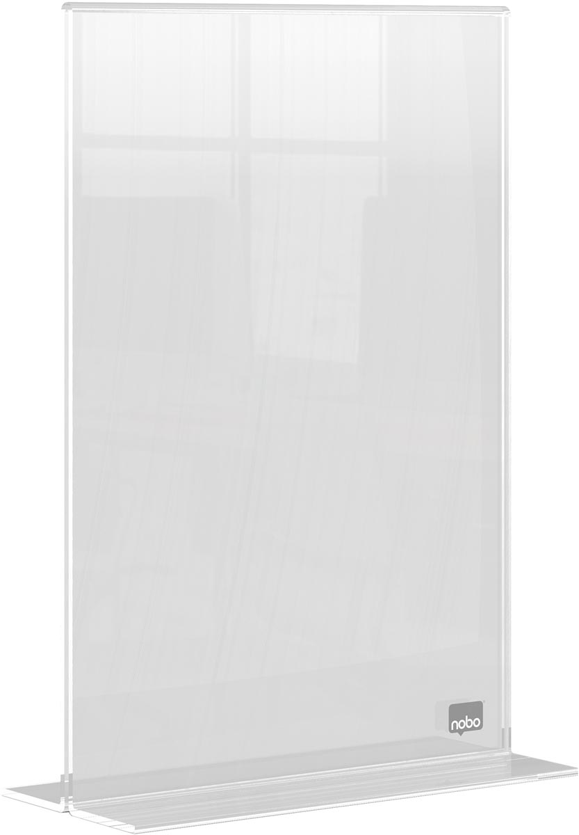 Nobo Premium Plus acryl informatiebord, met voet, ft A5 Nobo Premium Plus acryl informatiebord, met voet, ft A5