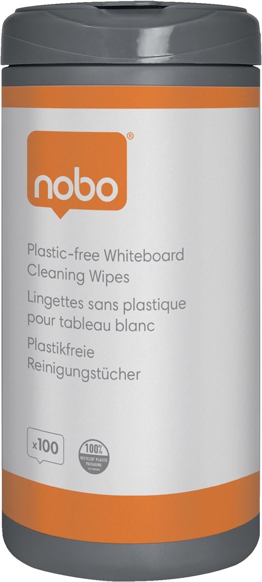 Nobo vochtige reinigingsdoekjes voor whiteboard, 100 stuks afbeelding