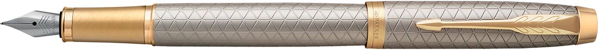 Parker IM Premium vulpen medium, zilver GT