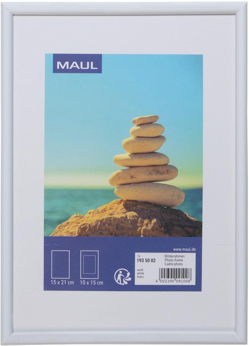 MAULart fotolijst, kunststof frame, ft 15 x 21 cm, wit afbeelding