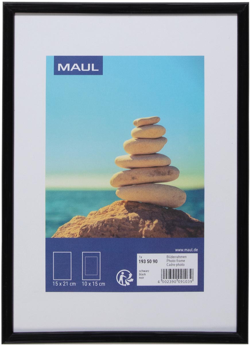 MAULart fotolijst, kunststof frame, ft 15 x 21 cm, zwart afbeelding
