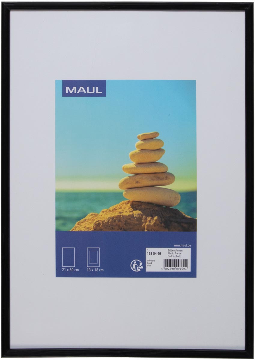 MAULart fotolijst, kunststof frame, ft 21 x 30 cm, zwart afbeelding