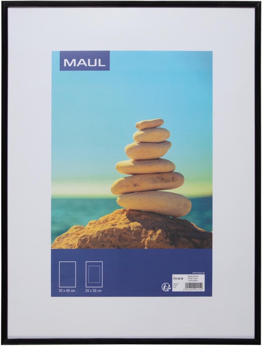MAULart fotolijst, kunststof frame, ft 30 x 40 cm, zwart afbeelding