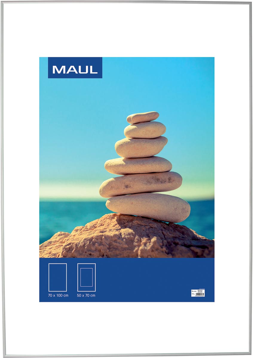 MAUL fotolijst Design aluminium frame, om op te hangen en te staan 70x100cm, zilver MAUL fotolijst Design aluminium frame, om op te hangen en te staan 70x100cm, zilver