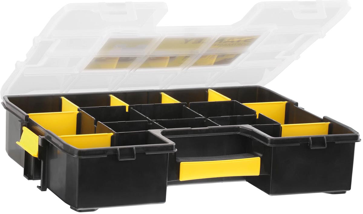 Stanley Sortmaster organizer met uitneembare scheidingen, geel/zwart Stanley Sortmaster organizer met uitneembare scheidingen, geel/zwart