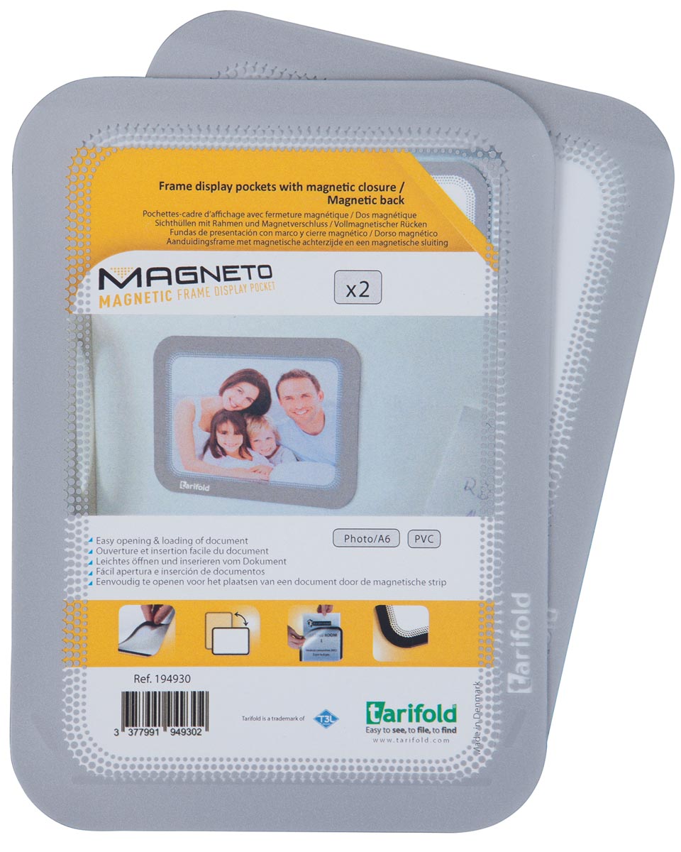 Tarifold Tas Met Magnetische Rug Ft A6 Zilver Pak Van 2 Stuks huismerk kopen in de aanbieding