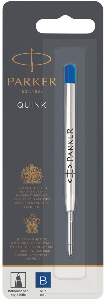 Parker Quinkflow vulling voor balpen breed, blauw, op blister