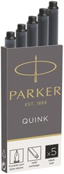 Parker Quink inktpatronen zwart, doos met 5 stuks