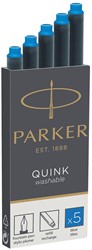 Parker Quink inktpatronen koningsblauw, doos met 5 stuks