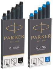 Parker Quink cartouches d'encre, bleu-noir, boîte de 5 pièces-3