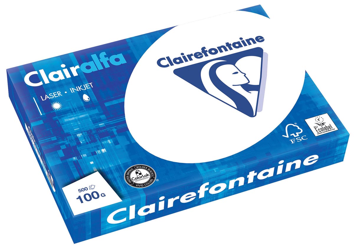 Clairefontaine Clairalfa presentatiepapier A3, 100 g, pak van 500 vel afbeelding