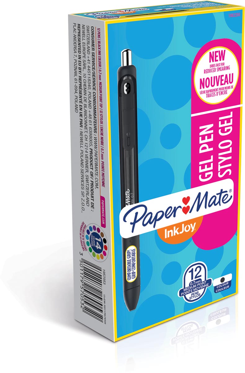 Paper Mate roller InkJoy Gel medium, zwart (jet black) afbeelding