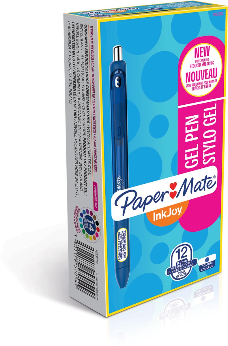 Paper Mate roller InkJoy Gel medium, blauw (pure blue joy) afbeelding