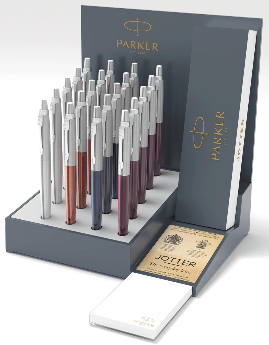 Parker Jotter Balpen Core Display Met 20 Stuks In Geassorteerde Kleuren huismerk kopen in de aanbieding Parker Jotter Balpen Core Display Met 20 Stuks In Geassorteerde Kleuren huismerk kopen in de aanbieding