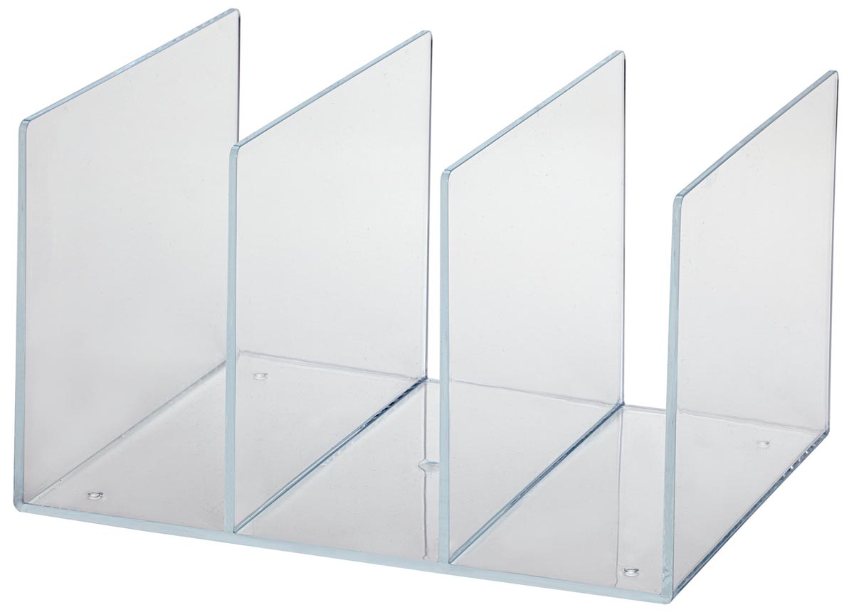 MAUL catalogusrek acryl 3-vaks 27x20.8x15.8cm afbeelding